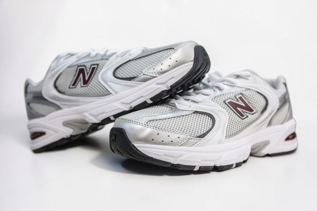 NEW BALANCE 530 WHITE/SILVER/BURGUNDRY