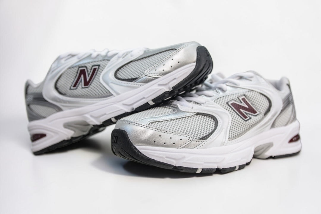 NEW BALANCE 530 WHITE/SILVER/BURGUNDRY